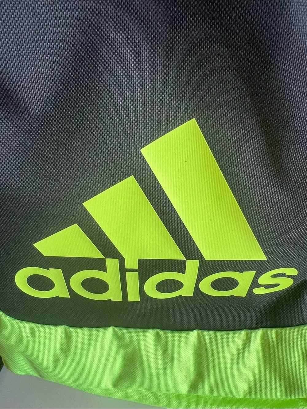 adidas Black and Neon Green Men's Backpack